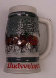 1982 Budweiser Holiday Beer Stein