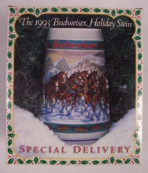 1993 Budweiser Holiday Beer Stein