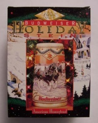 1996 Budweiser Holiday Beer Stein