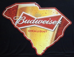 Budweiser Beer Draught South Carolina Tin Sign
