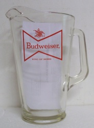 Budweiser Beer Glass Pitcher