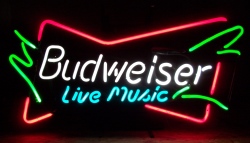 Budweiser Beer Live Music Neon Sign [object object] My Beer Sign Collection &#8211; Not for sale but can be bought&#8230; budweiserlivemusic
