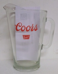 Coors Beer Glass Pitcher
