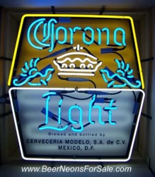 Corona Light Label Panel Neon Beer Bar Sign Light [object object] My Beer Sign Collection &#8211; Not for sale but can be bought&#8230; coronalightlabel