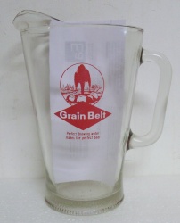 Grain Belt Beer Glass Pitcher