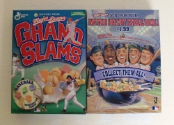Major League Grand Slams Baseball Cereal Box