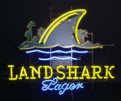 Landshark Lager Jimmy Buffet Neon Beer Bar Sign Light [object object] My Beer Sign Collection &#8211; Not for sale but can be bought&#8230; landsharklager
