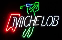 Michelob Beer Golfer Neon Sign michelob beer neon sign tube Michelob Beer Neon Sign Tube michelobgolfer