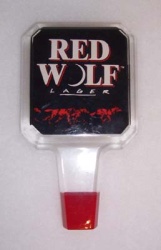 Red Wolf Lager Tap Handle