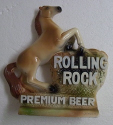Rolling Rock Premium Beer Statue