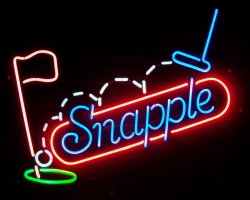 Snapple Beverages Golf Neon Sign