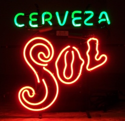 Sol Cerveza Neon Sign [object object] My Beer Sign Collection &#8211; Not for sale but can be bought&#8230; solcerveza