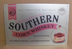 Southern Corn Whiskey Tin Sign