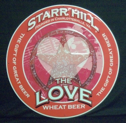 Starr Hill The Love Wheat Beer Tin Sign