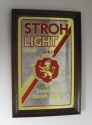 Stroh Light Beer Mirror