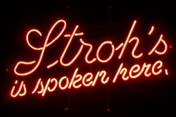 Strohs Beer Is Spoken Here Neon Sign [object object] My Beer Sign Collection &#8211; Not for sale but can be bought&#8230; strohsisspokenhere