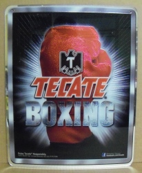 Tecate Beer Boxing Chromium Tin Sign