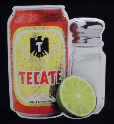 Tecate Beer Salt Lime Tin Sign