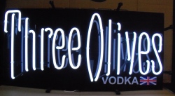 Three Olives Vodka Neon Sign [object object] My Beer Sign Collection &#8211; Not for sale but can be bought&#8230; threeolivesvodka