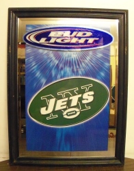 Bud Light Beer NFL Jets Mirror