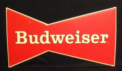 Budweiser Beer Bowtie Tin Sign