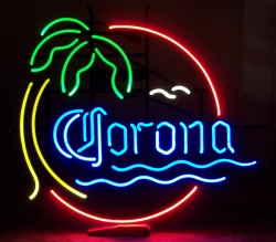 Corona Beer Beach Neon Sign [object object] My Beer Sign Collection &#8211; Not for sale but can be bought&#8230; coronacirclepalm