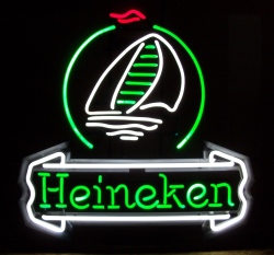 Heineken Beer Sailboat Neon Sign [object object] My Beer Sign Collection &#8211; Not for sale but can be bought&#8230; heinekensailboatold