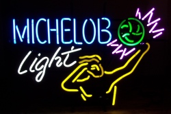 Michelob Light Beer Volleyball Neon Sign