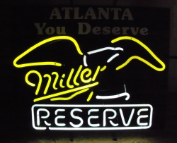 Miller Reserve Beer Atlanta Neon Sign