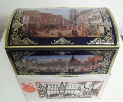 German Hinged Collectors Tin Box