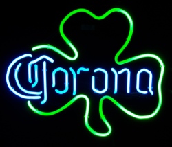 Corona Beer Shamrock Neon Sign [object object] My Beer Sign Collection &#8211; Not for sale but can be bought&#8230; coronashamrock