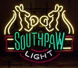 Southpaw Light Beer Neon Sign [object object] My Beer Sign Collection &#8211; Not for sale but can be bought&#8230; southpawlightkangaroos1996