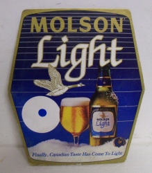Molson Light Beer Cardboard Sign