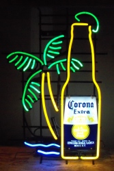 Corona Extra Beer Bottle Palm Neon Sign [object object] My Beer Sign Collection &#8211; Not for sale but can be bought&#8230; coronabottlepalmlarge