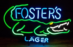 Fosters Lager Crocodile Neon Sign [object object] My Beer Sign Collection &#8211; Not for sale but can be bought&#8230; fosterslagercroc1998