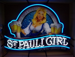 St. Pauli Girl Beer Neon Sign [object object] My Beer Sign Collection &#8211; Not for sale but can be bought&#8230; stpauligirl2011