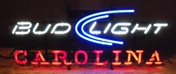 bud light beer carolina neon sign [object object] My Beer Sign Collection &#8211; Not for sale but can be bought&#8230; budlightcarolina