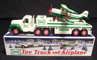 hess toy truck and airplane 2002