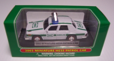 2003 Hess Miniature Patrol Car