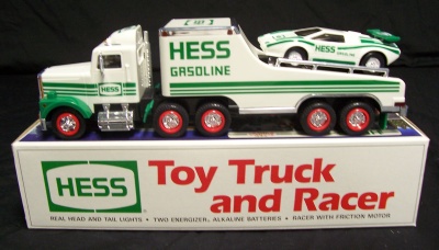 hess toy truck and racers