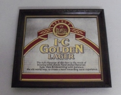 iron city golden lager mirror