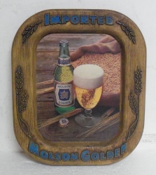molson golden beer sign