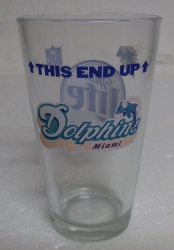 Lite Beer NFL Miami Dolphins Pint Glass