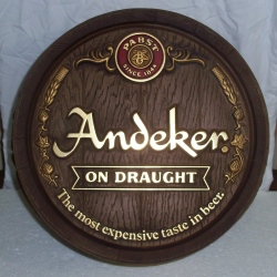 andeker beer barrel sign