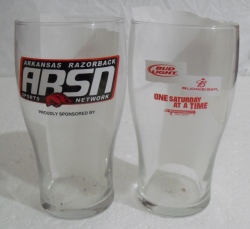 Budweiser Beer NCAA Razorbacks Pint Glass