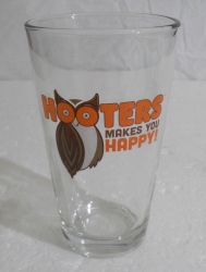 hooters beer pint glass