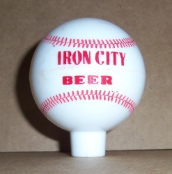 iron city beer baseball tap handle
