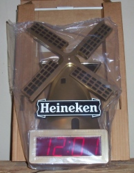 heineken beer windmill clock