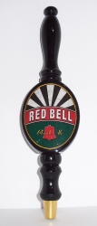 red bell blonde ale tap handle