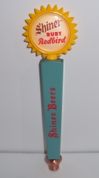 shiner beer ruby redbird tap handle